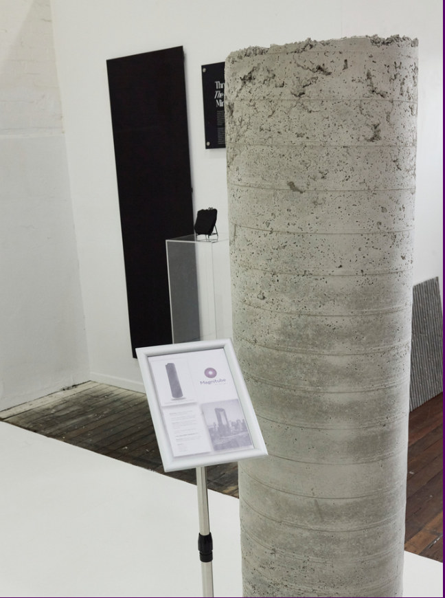 Close-up of a Magnitube self-finish concrete column