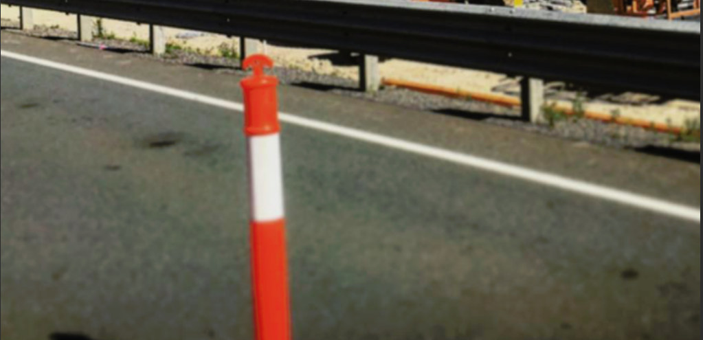 Magnitube formed roadside bollard